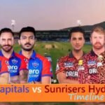 Delhi Capitals vs Sunrisers Hyderabad Timeline