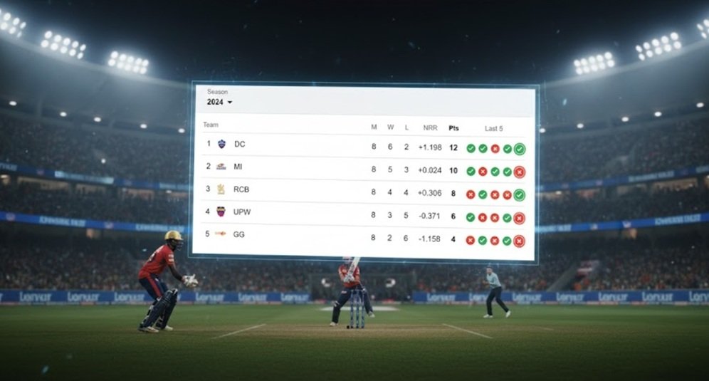 Tata WPL 2024 Points Table